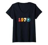 Womens Retro Rotary Dial Telephone 1970 Rotary Phone V-Neck T-Shirt