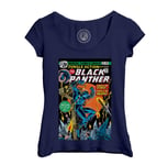 T-Shirt Femme Col Echancré Black Panther Marvel Couverture Bd Comics Super Hero Vintage