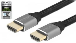 Ultra High Speed certificeret HDMI 2.1 kabel - 8K - Grå - 1 m