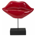 Paris Prix - Décoration à Poser Bouche 19cm Rouge & Noir