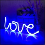 ENUOLI Love Neon Sign Blue Neon Light Neon Wall Lights USB/Battery Operated Neo