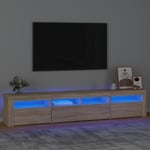 vidaXL TV-taso LED-valoilla Sonoma-tammi 210x35x40 cm