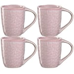 Leonardo 018577 Matera Lot de 4 tasses à expresso lavables au lave-vaisselle 4 tasses à moka en céramique Rose 90 ml