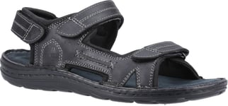 Hush Puppies Mens Sandals Walking Alistair Leather Touch Fastening black UK Size