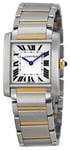 Cartier W2TA0003 Tank Francaise Sølvfarvet/18 karat guld