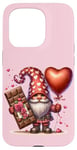 iPhone 15 Pro Pink Valentines Day Gnome Accessories Valentines Chocolate Case