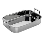 Le Creuset 3-Ply Stainless Steel Rectangular Roaster, 35 cm, Silver, 96102270000000