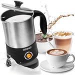 Duronic Milk Frother Electric MF300, Coffee Milk Frothers Steamer, Automatic Hot and Cold Foam Maker Hot Chocolate Machine with Milk Heater and Warmer for Cappuccino, Lattes, Coffees and Matcha