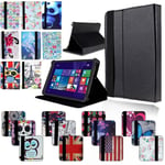 Folio Leather Stand Cover Case For Argos Alba 7 8 10 Tablet + Stylus