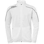 Uhlsport Football Stream 22 Classic Jacket Men, White/Black, Smartbreathe Pique Brushed Outdoor Sports, Size L