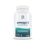 Omvits Vegan Omega 3 DHA from Algae Oil 1000mg - 60 Softgel Capsules with Vit...