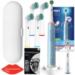 Oral-B Pro 3 3770 sininen hammasharja + 4 Precision-vaihdetta + valkoinen kotelo