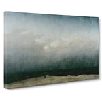 The Monk By The Sea By Caspar David Friedrich Canvas Print for Living Room Bedroom Home Office Décor, Wall Art Picture Ready to Hang, 30 x 20 Inch (76 x 50 cm)