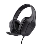 Trust Gaming GXT 415 Zirox Lightweight Gaming Headset with 50mm Drivers for PC, Xbox, PS4, PS5, Switch, Mobile, 3.5 mm Jack, 2m Cable, Foldaway Microphone, Over-Ear Wired Headphones - Black
