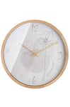 Casablanca Horloge Murale Ronde XL – Grande Horloge à Suspendre – Matériau MDF avec Motif – Couleur : Blanc/Marron – pour 1 Pile AA 1,5 V (Non Incluse) – Ø 41,5 cm