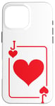 Coque pour iPhone 16 Pro Max Jeu de cartes Jack of Hearts - Costume d'Halloween - Rouge