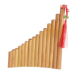 Pan Flute 15 Pipes Natural Bamboo Musical Instrument Tunable For Performance For