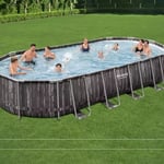 Bestway - Piscine tubulaire 7,32m x 3,66m x 1,22m filtre cartouche