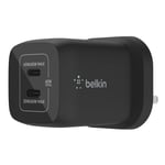 Belkin 65W Dual USB Type C Wall Charger, Fast Charging Power Delivery 3.0 with G