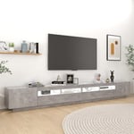 vidaXL TV-taso LED-valoilla betoninharmaa 300x35x40 cm