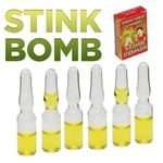 6 x Stink Bombs Funny Joke Shop Prank Rotten Egg Smelly Halloween Trick Or Treat