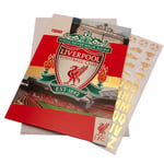 Liverpool FC Birthday Card With Stickers Fan Merchandise Christmas Birthday Gift