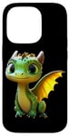 Coque pour iPhone 14 Pro Dragon Petit Bébé Vert Dragon Doux Dragons