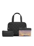 Gillian Jones - 3-piece Cosmetic Bag Set in 100% R