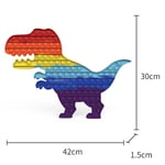 big/mega/stor fidget toys pop it leksak regnbåge dinosaurie 42cm