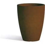 Pot avec soucoupe en résine mod. Aloe Rond ø 30 cm h 38 marron