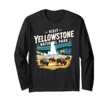 Visit Yellowstone National Park Scenic Wildlife Long Sleeve T-Shirt