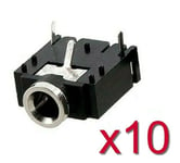 10x Connecteur à souder Jack 3,5mm audio femelle 3 pins Female connector 3.5 mm