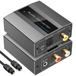 Convertisseur Analogique Numérique Adaptateur Audio Stéréo Analogique 3,5 Mm Jack L/R Rca Vers Numérique Spdif Coaxial Optique Toslink Pour Ps4 Ps5 Hdtv Xbox Blue Ray Sky Hd Dvd[VID061453]