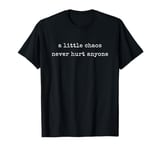 Funny Motivational A Little Chaos Never Hurt Anyone T-Shirt