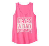 NEVER BAD HAIR DAY Bald Is Beautiful Breast Cancer Survivor Tank Top