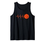 Cool Basketball Heartbeat BBall Coach Player Men Kids Boys Tank Top