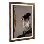 Big Box Art Framed Print of Edmund C. Tarbell Preparing for The Matinee Design | Wall Art Picture | Home Decor for Kitchen, Living Room, Bedroom, Hallway, Walnut, A2 / 24.5x18 Inch / 62x45cm