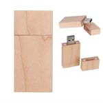 Square Maple Drive Storage Wood Box USB2.0 Flash Memory U Disk 64G