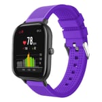 Amazfit GTS / Bip Lite randigt klockarmband i silikon - Lila