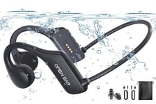 Bone Conduction Headphones, IP68 Waterproof Swimming Headphones, Bluetooth 5.3 Open Ear Headphones, Built-in MP3 32G MP3 Player, Wireless Underwater Earphones for Swimming, Running, Cycling, Diving