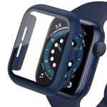Hård Skal för Apple Watch Watch Case 9 8 7 6 5 4 38 40mm Tillbehör Skärmskydd iWatch Serie 44mm 45mm 41mm 42mm Midnatt blå 8 Midnight blue 8 Series 654 SE 40MM