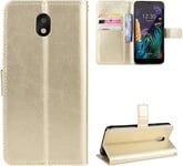 Cover Per Lg K30 2019,Custodia Per Lg Lmx320ta Aristo 4+/Lmx220n X Series X2 2019/Neon Plus/Arena 2/L322dl Journey/Prime 2 Custodia Portafoglio In Pelle Flip Case Gold