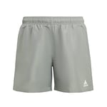 adidas Boy's Classic Badge of Sport Swim Shorts, Silver Green/White, 13-14 Years