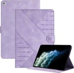 Coque Pour Ipad 6ème/5ème Génération 9.7 Pouces 2018/2017, A1893 Housse Étui À Rabat Et Portefeuille Case Avec Fonction Support Et Poche Cartes, Coque De Protection Ipad Air 2/ Ipad Air - Violet