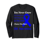 Irritable Bowel Syndrome IBS Awareness Blue Ribbon Support Long Sleeve T-Shirt