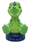 Lexibook, Lighted Dinosaur Storyteller Nightlight, 30 Stories in English, Green, STN03ANXEN