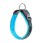 Ferplast Collier Chien Sport Dog, Collier pour Chien de Taille Grande, Rembourrage Doux, Coutures réfléchissantes, Étiquette pour Le nom de l'animal, Reglable, Taille: 2,5 cm (35-45 cm), Bleu