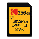 Carte SD KODAK 256 GO UHS-II U3 V90 SDXC ULTRA PRO Performance