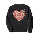 Funny Alien Heart Valentine Alien Womens Mens Kids Sweatshirt