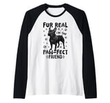 French Bulldog Frechie Dog Breed Fur real, I’m the paw-fect Raglan Baseball Tee